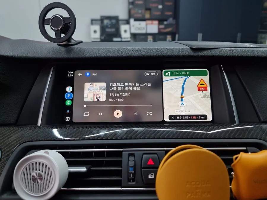 BMW 5 Series F10のAndroid Auto・CarPlay取付事例 施工写真 3-2