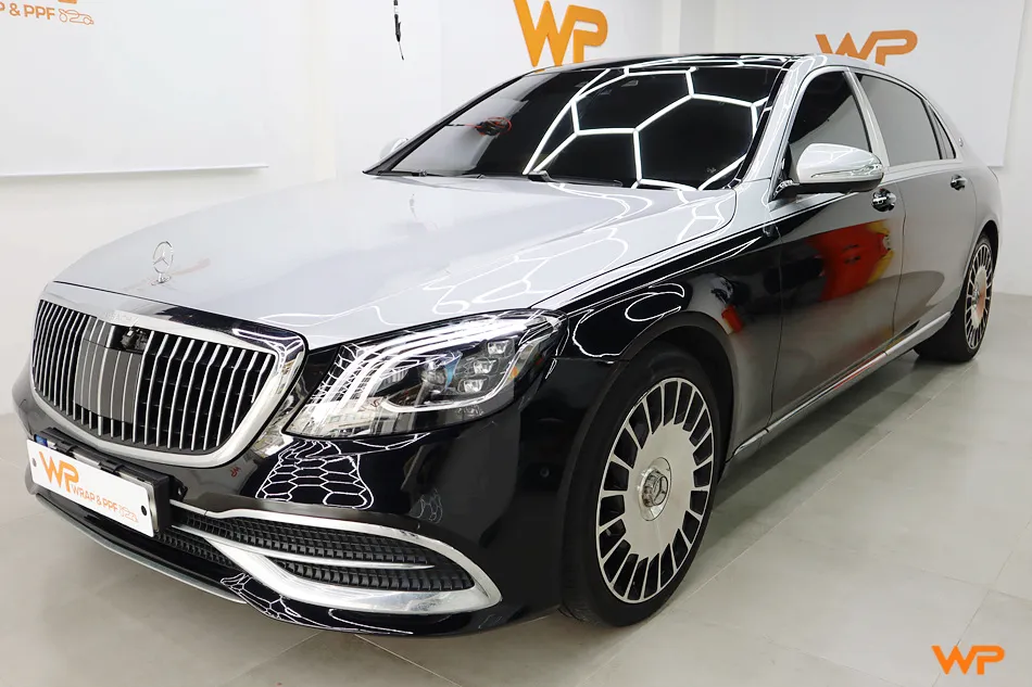Mercedes-Benz S-Class W222 Vinyl Wrap Review: High-Gloss Black photo 2