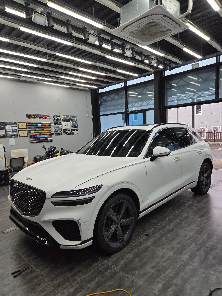 Genesis GV70 vinyl wrap - Genesis GV70 Vinyl Wrap Review: Storm Gray Color Change photo 3