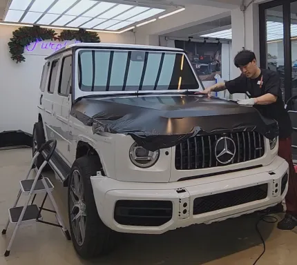 Mercedes-Benz G63 AMGのカーラッピング事例|費用目安・仕上がり 施工写真 1-3