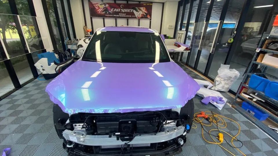 Kia EV3 vinyl wrap - Kia EV3 Vinyl Wrap Review: Space Candy Lavender Dreams photo 4
