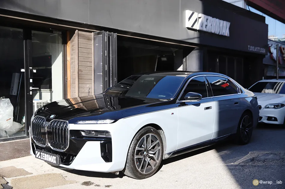 BMW 7 Series wrap ppf package installation result