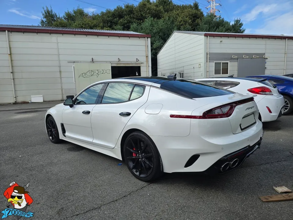 Kia Stinger vinyl wrap - Kia Stinger Satin Black Vinyl Wrap Review photo 3