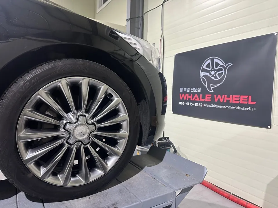 Kia K900 wheel repair installation result