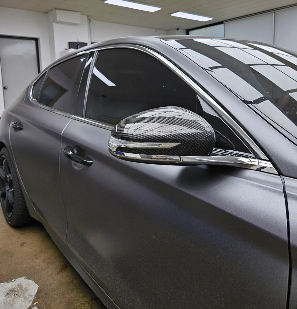 Genesis G70 vinyl wrap - Genesis G70 Chrome Delete Vinyl Wrap Review photo 3
