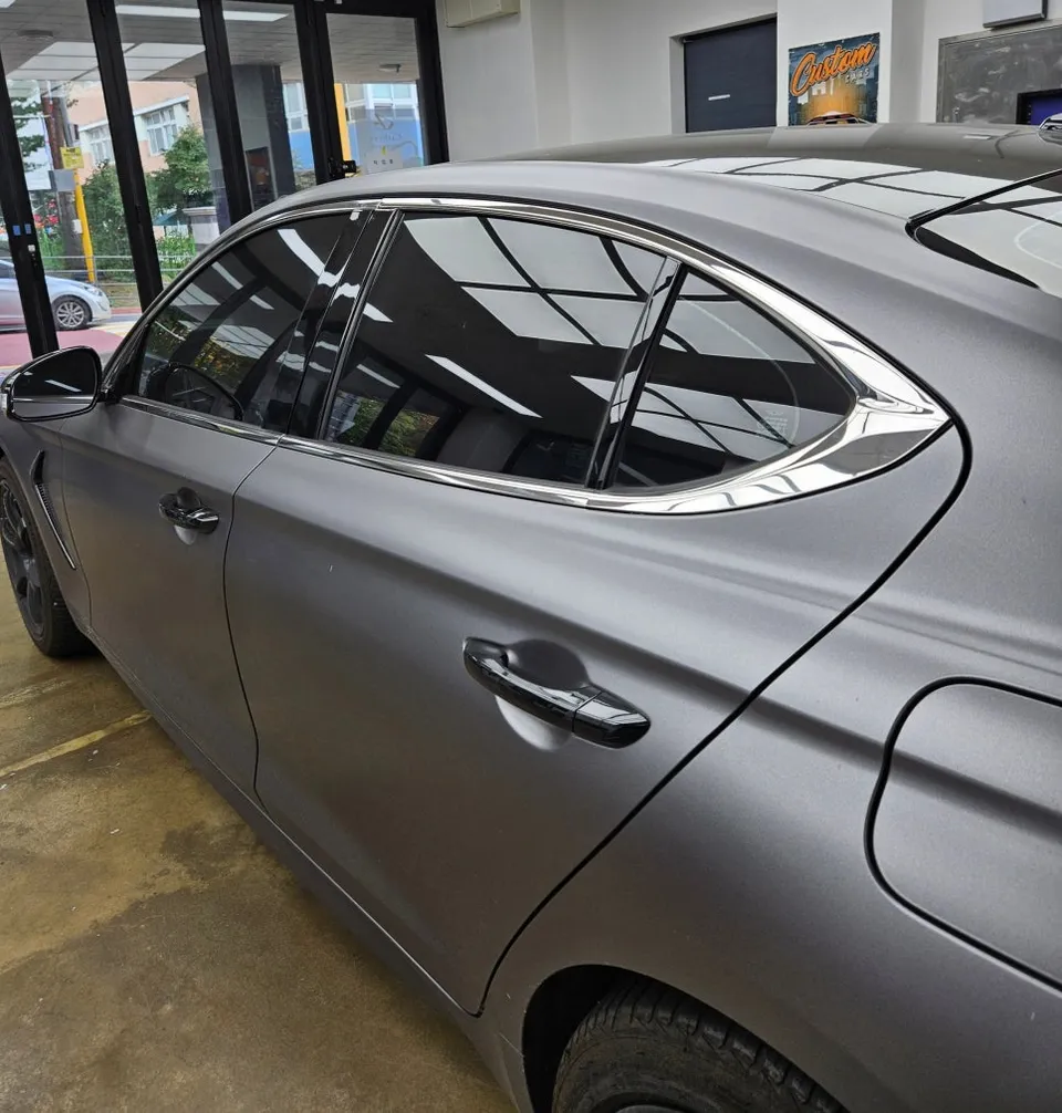 Genesis G70 vinyl wrap - Genesis G70 Chrome Delete Vinyl Wrap Review photo 6