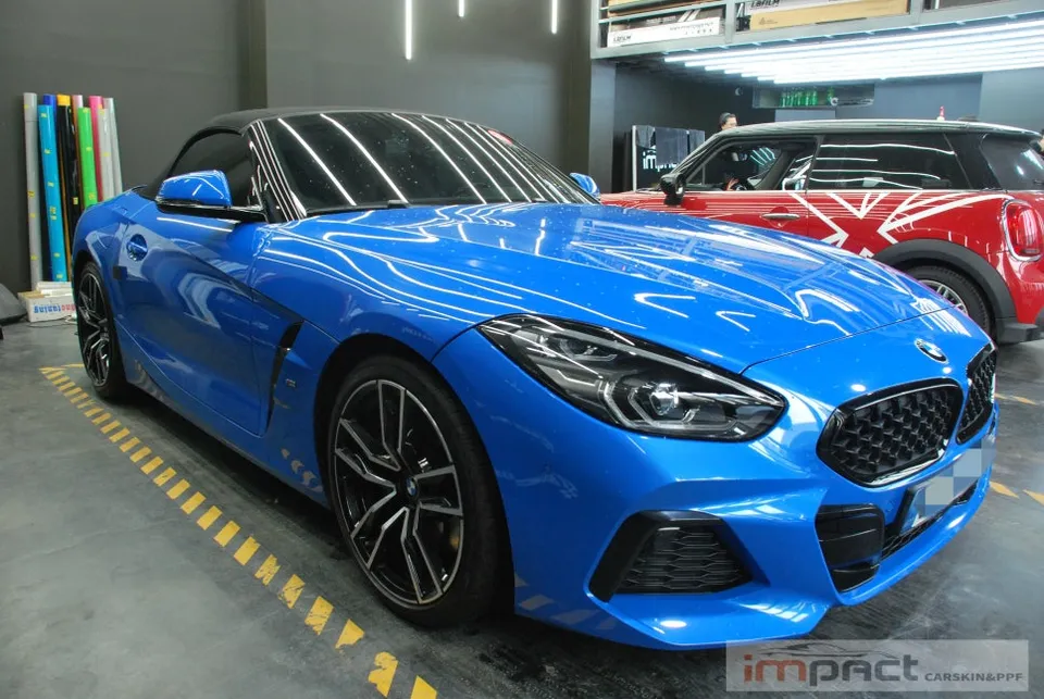 BMW Z4 PPF施工事例｜ヘッドライト・サイドミラー 写真