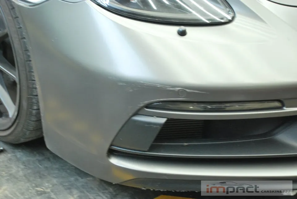 ポルシェ 718 Boxster PPF再施工事例|無光PPFの魅力 施工写真 3-1