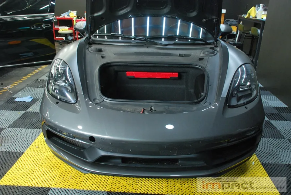 ポルシェ 718 Boxster PPF再施工事例|無光PPFの魅力 施工写真 2-2