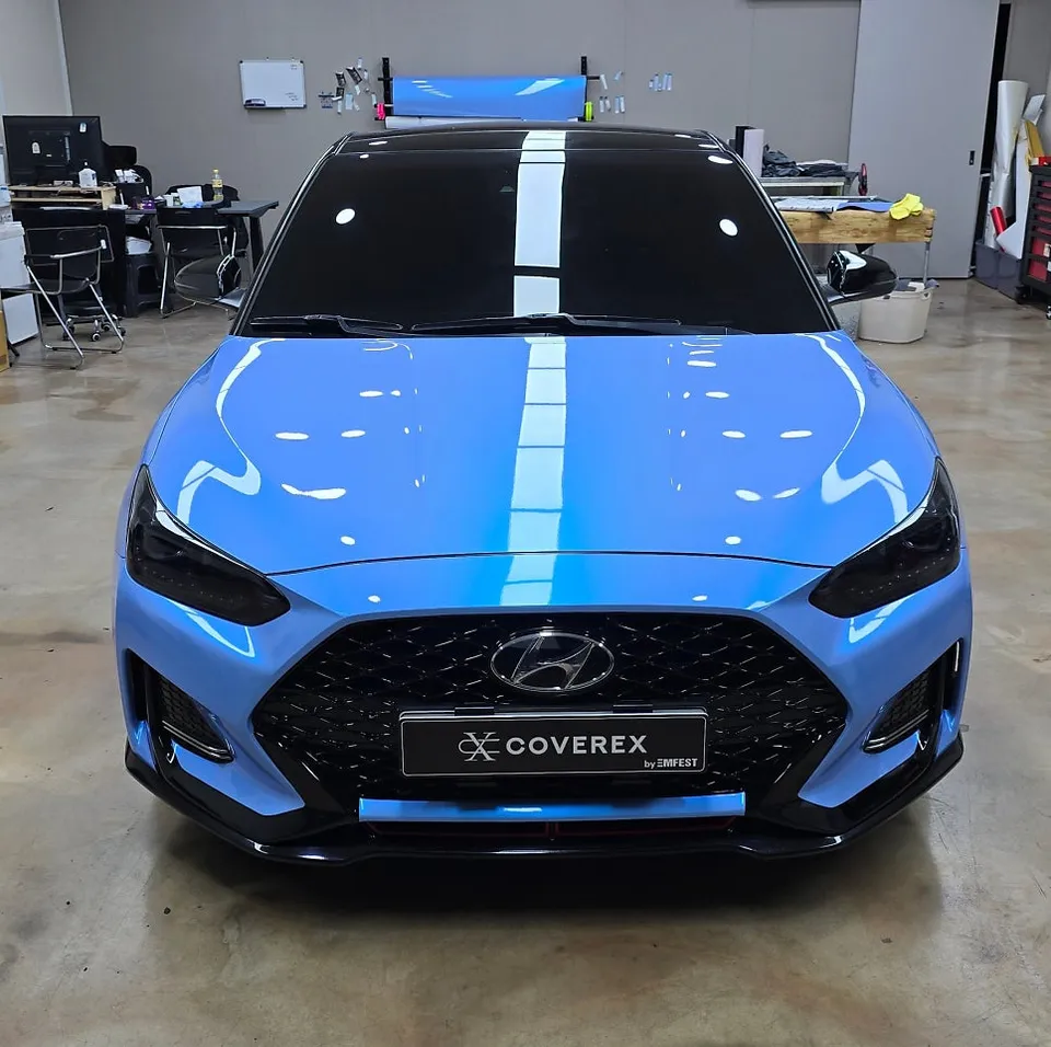 Hyundai Veloster JS vinyl wrap - Hyundai Veloster JS Vinyl Wrap Review: Twin Grey Cyanine Film photo 4