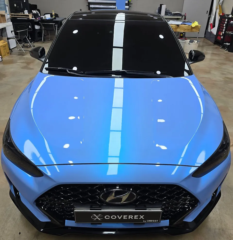 Hyundai Veloster JS vinyl wrap - Hyundai Veloster JS Vinyl Wrap Review: Twin Grey Cyanine Film photo 5