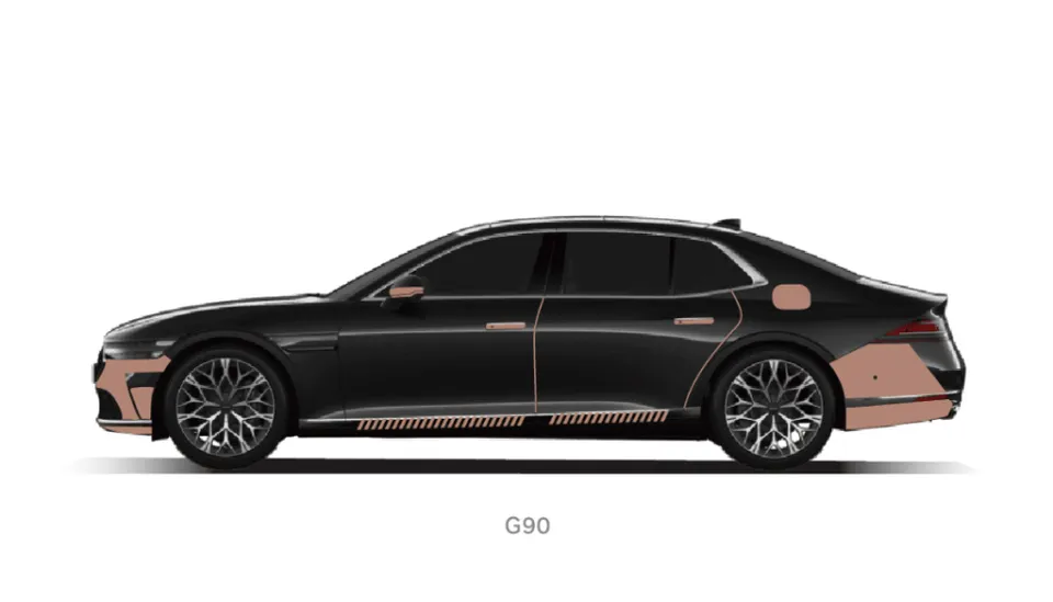 Genesis G90 PPF施工事例｜保険再施工と仕上がり 施工写真 3-1