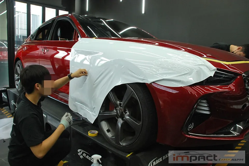 Genesis G70 vinyl wrap - Genesis G70 Vinyl Wrap Review: White Gloss Upgrade photo 4