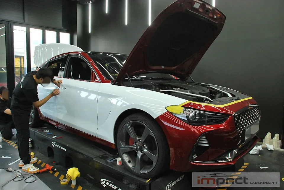 Genesis G70 vinyl wrap - Genesis G70 Vinyl Wrap Review: White Gloss Upgrade photo 5