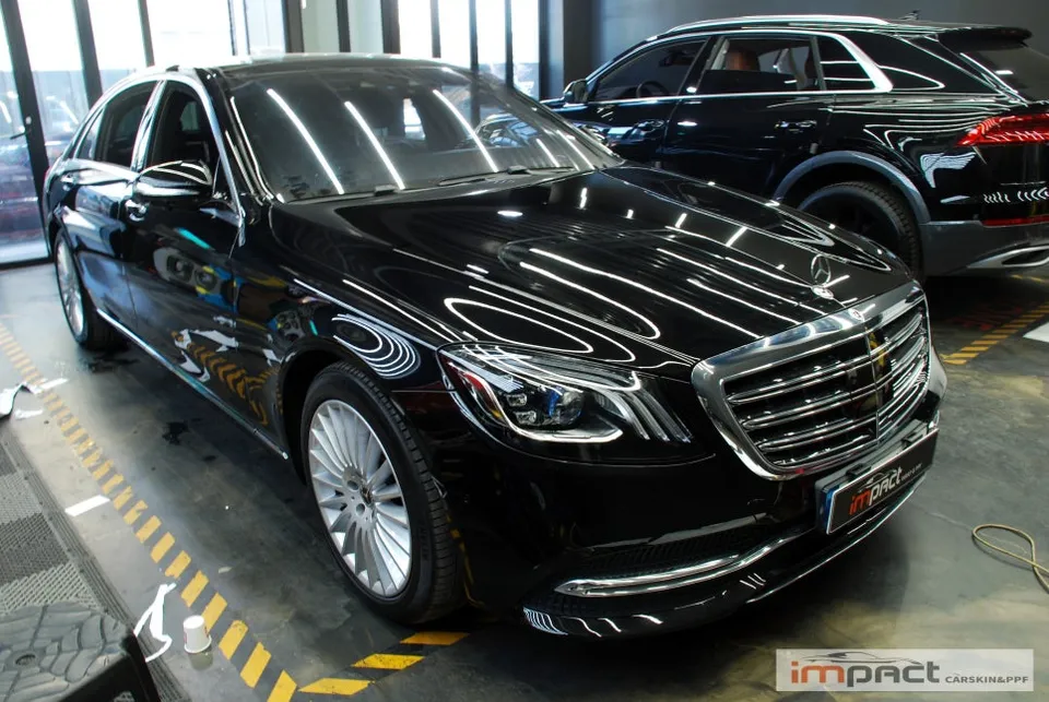 Mercedes-Benz S-ClassのPPF施工事例|傷予防と仕上がり 施工写真 2-1