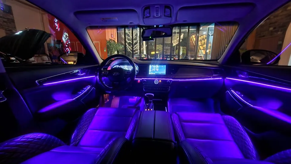 Kia K7 ambient lighting installation result