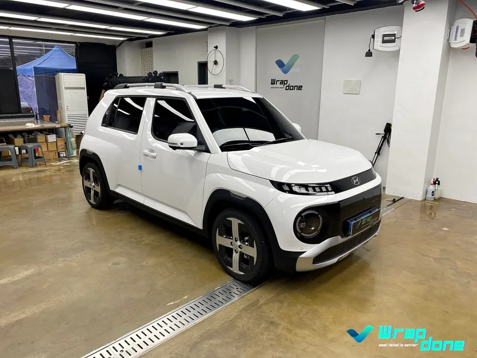 Hyundai Casper Electricのカーラッピング事例|費用目安・仕上がり 施工写真 2-1