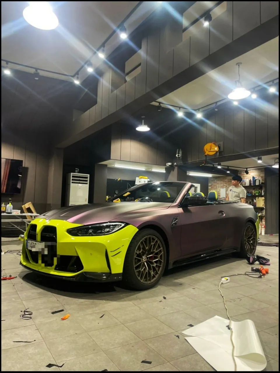 BMW M4 vinyl wrap - BMW M4 Vinyl Wrap Review — Matte Black Purple Full Wrap photo 5