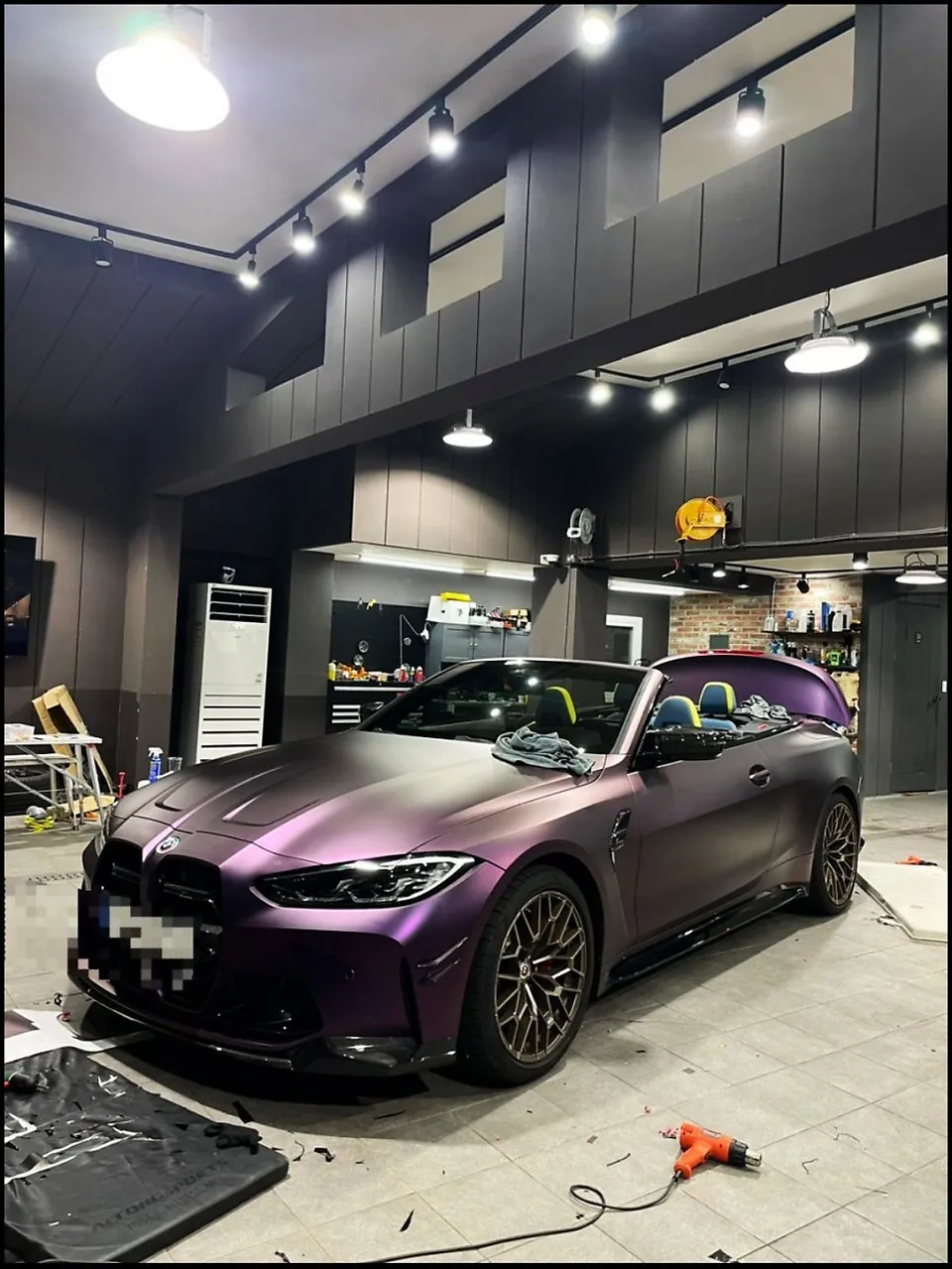 BMW M4 vinyl wrap - BMW M4 Vinyl Wrap Review — Matte Black Purple Full Wrap photo 6