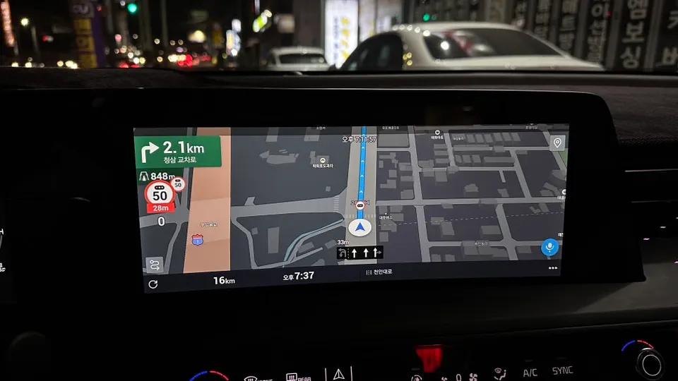 Kia K8のAndroid Auto・CarPlay取付事例 施工写真 4-1
