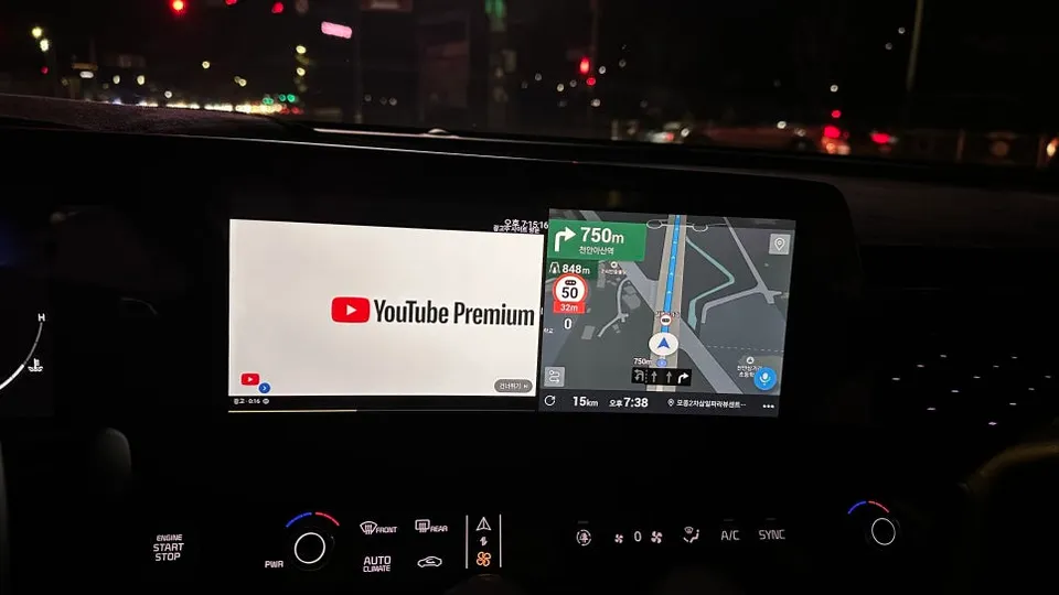 Kia K8のAndroid Auto・CarPlay取付事例 施工写真 1-2