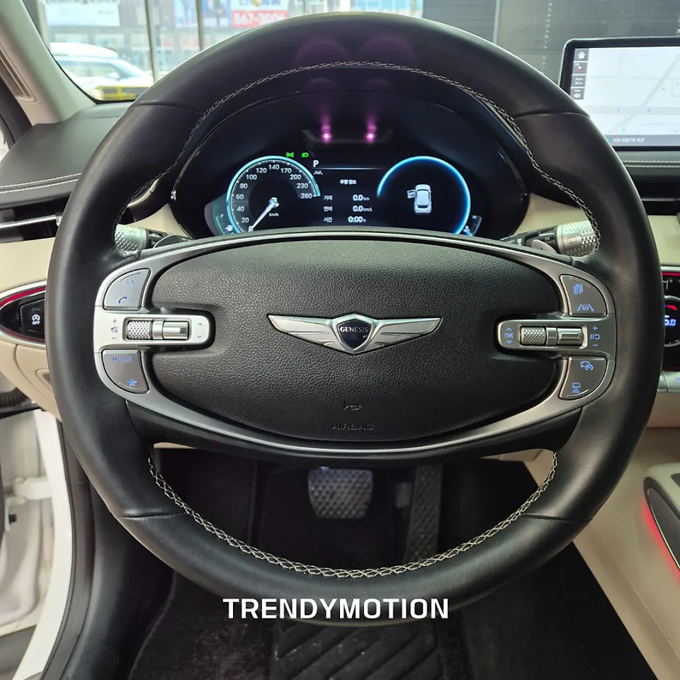 Genesis GV70 steering wheel - Genesis GV70 Steering Wheel Customization: Vanilla Beige Upgrade photo 6