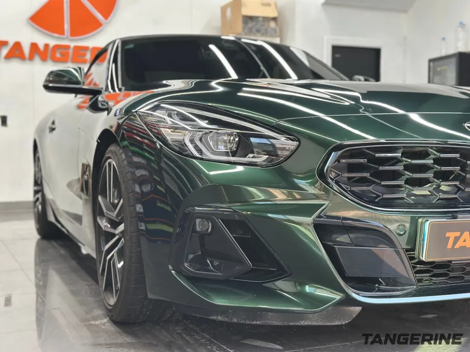 BMW Z4 vinyl wrap - BMW Z4 Vinyl Wrap Review: Midnight Green Color Change photo 4