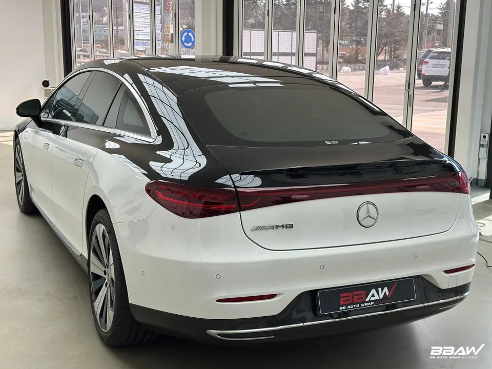 Mercedes-Benz EQS PPF施工事例|マットブラックの高級感 施工写真 3-1