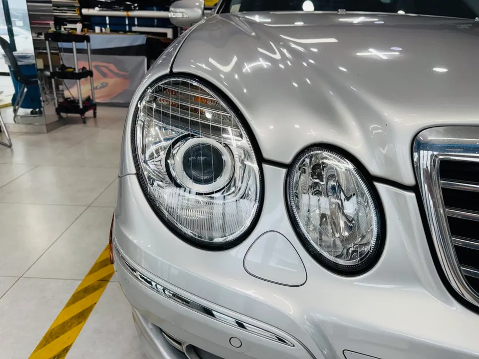Mercedes-Benz S-ClassのPPF施工事例|ヘッドライトの特別仕様 施工写真 2-3