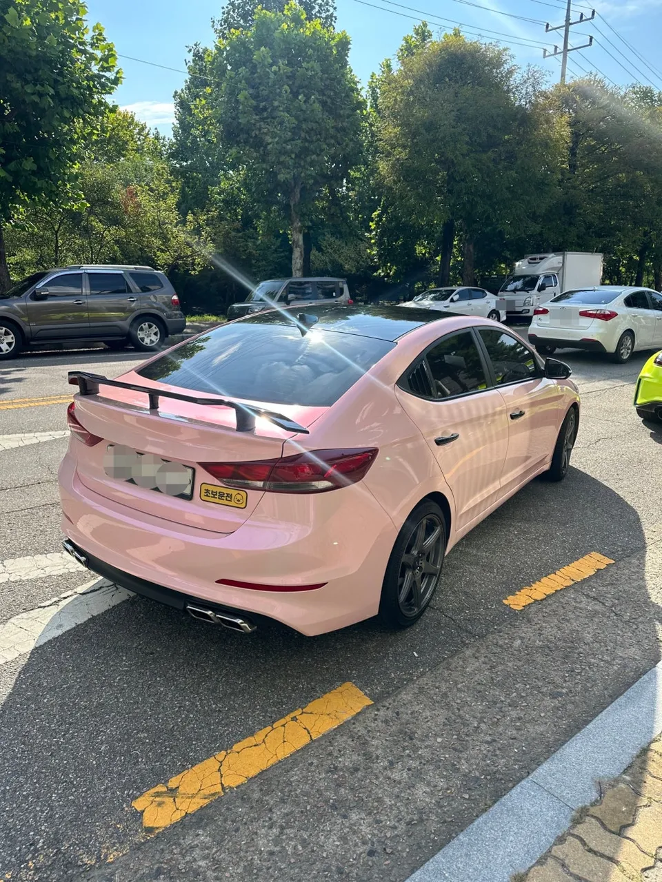 Hyundai ElantraのPPF施工事例 施工写真 2-2