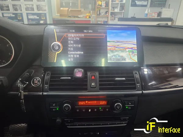 BMW X6のAndroid Auto・CarPlay取付事例 施工写真 3-1