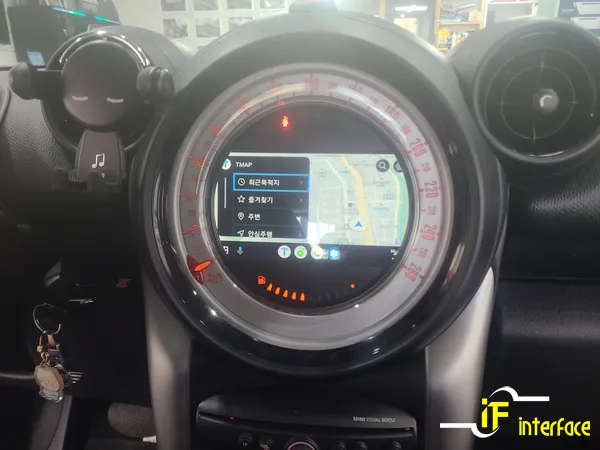 MINI Countryman R60のAndroid Auto・CarPlay取付事例 施工写真 4-1