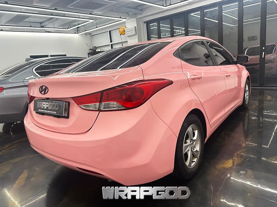 Hyundai Elantra MDのカーラッピング事例|チェリーブラッサム 施工写真 3-1