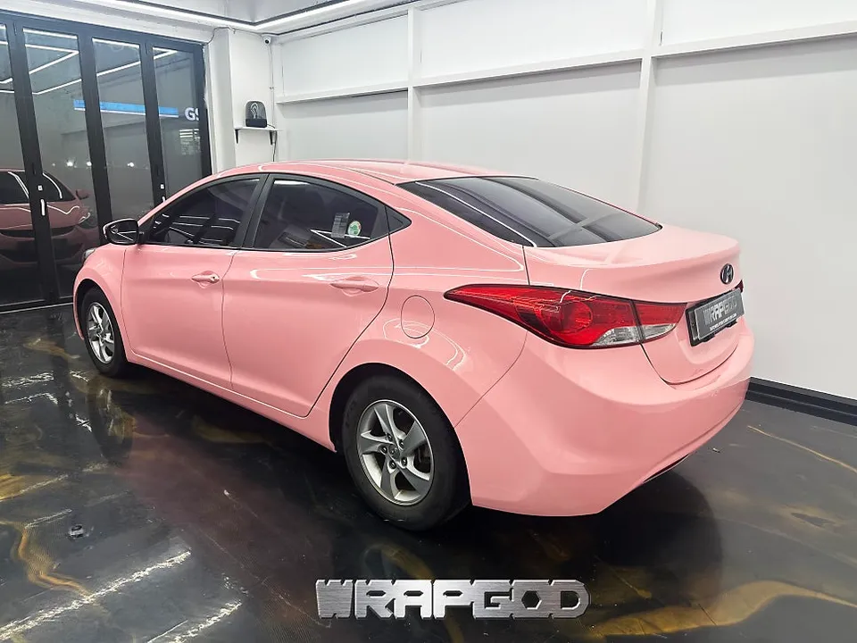 Hyundai Elantra MDのカーラッピング事例|チェリーブラッサム 施工写真 1-2