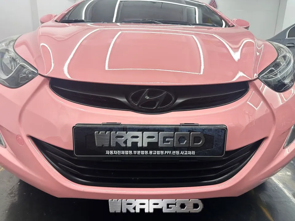 Hyundai Elantra MDのカーラッピング事例|チェリーブラッサム 施工写真 1-3
