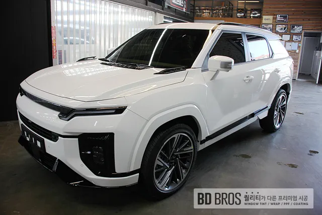 SsangYong Actyon window tinting installation result