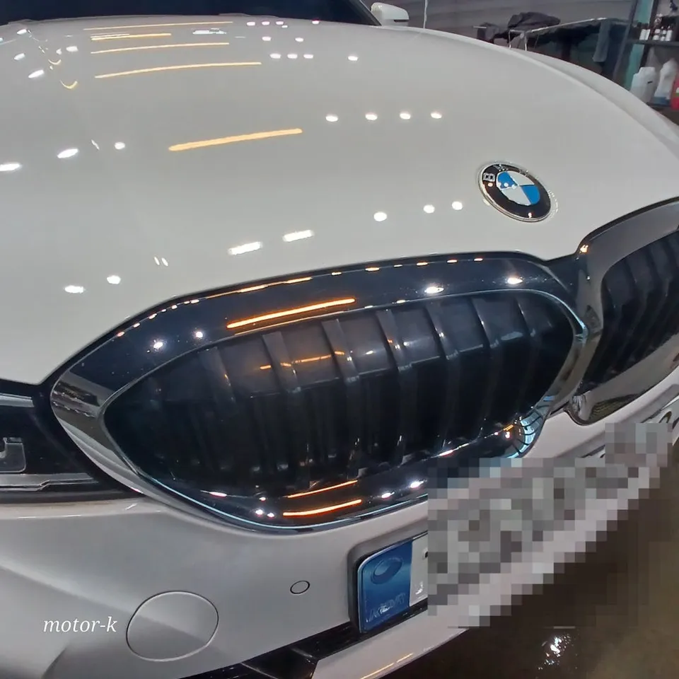 BMW 3 Seriesのガラスコーティング事例|韓国での施工例 施工写真 1-3