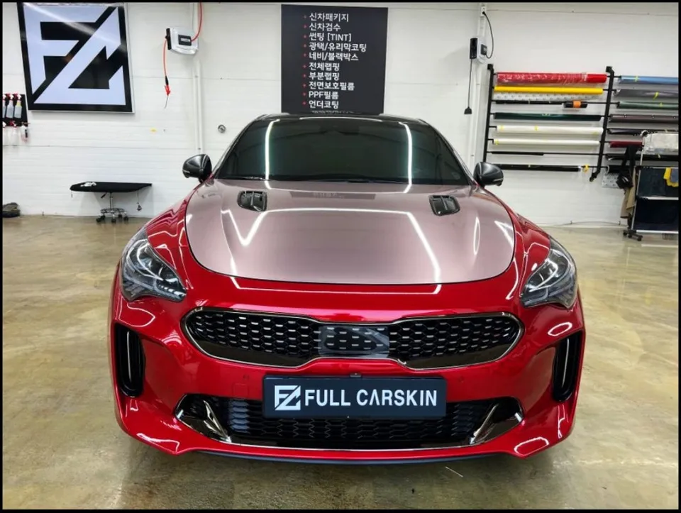Kia Stinger vinyl wrap - Kia Stinger Vinyl Wrap Review — Paradise Green Color Change photo 3