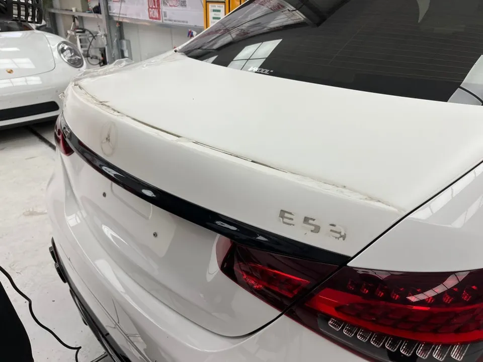 Mercedes-Benz E53 AMG vinyl wrap - Mercedes-Benz E53 AMG Vinyl Wrap Review: Satin Black Finish photo 3