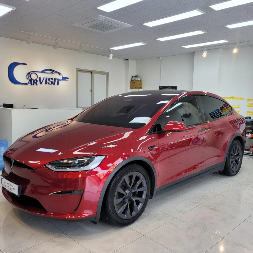Tesla Model X Vinyl Wrap Review: Porsche Crayon Transformation photo 2