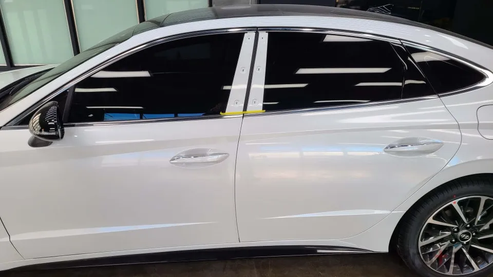 Hyundai SonataのPPF施工事例|BCピラー再施工の理由 施工写真 2-1
