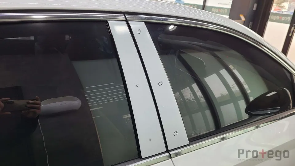 Hyundai SonataのPPF施工事例|BCピラー再施工の理由 施工写真 2-2