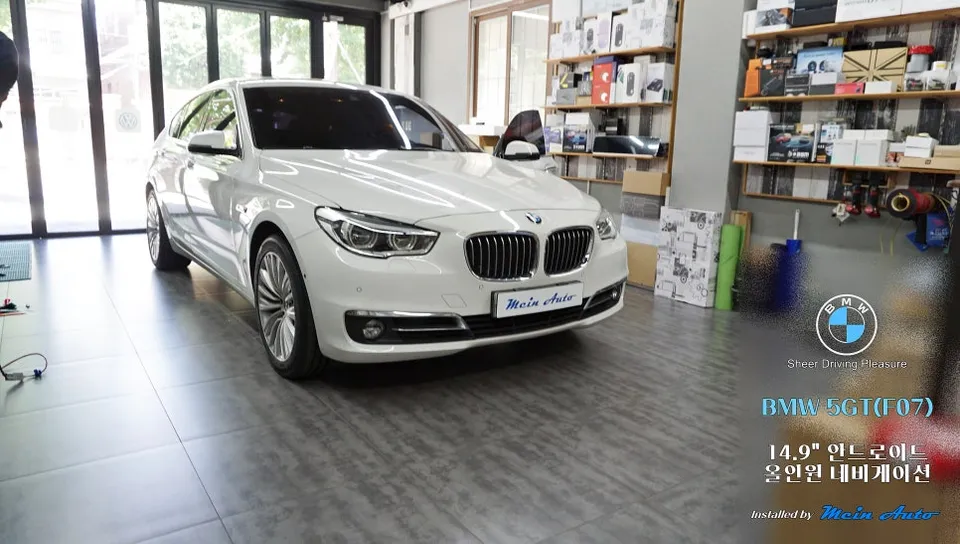 BMW 5 Series GT F07 android head unit installation result