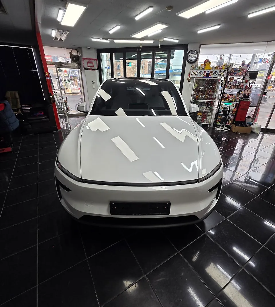 Tesla Model Y vinyl wrap - Tesla Model Y Vinyl Wrap Review: Pure Silver Color Change photo 3