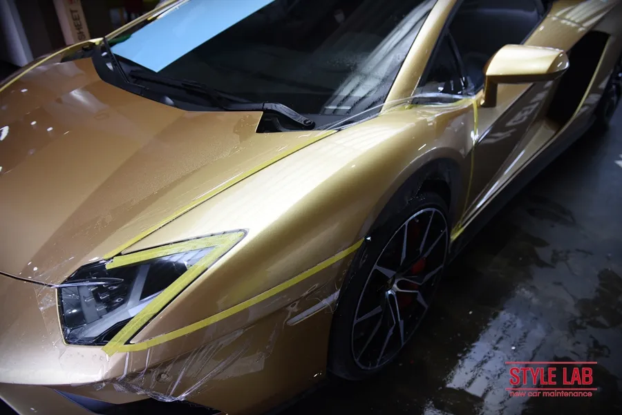 Lamborghini AventadorのPPF施工事例|費用目安・仕上がり 施工写真 1-2