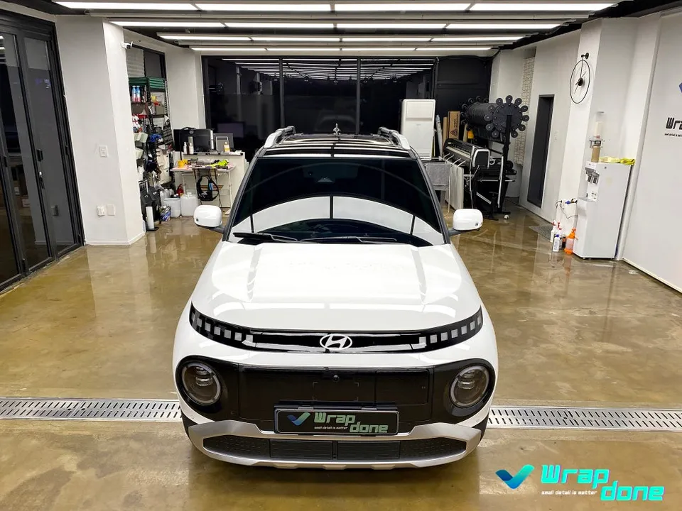 Hyundai Casper Electric vinyl wrap installation result