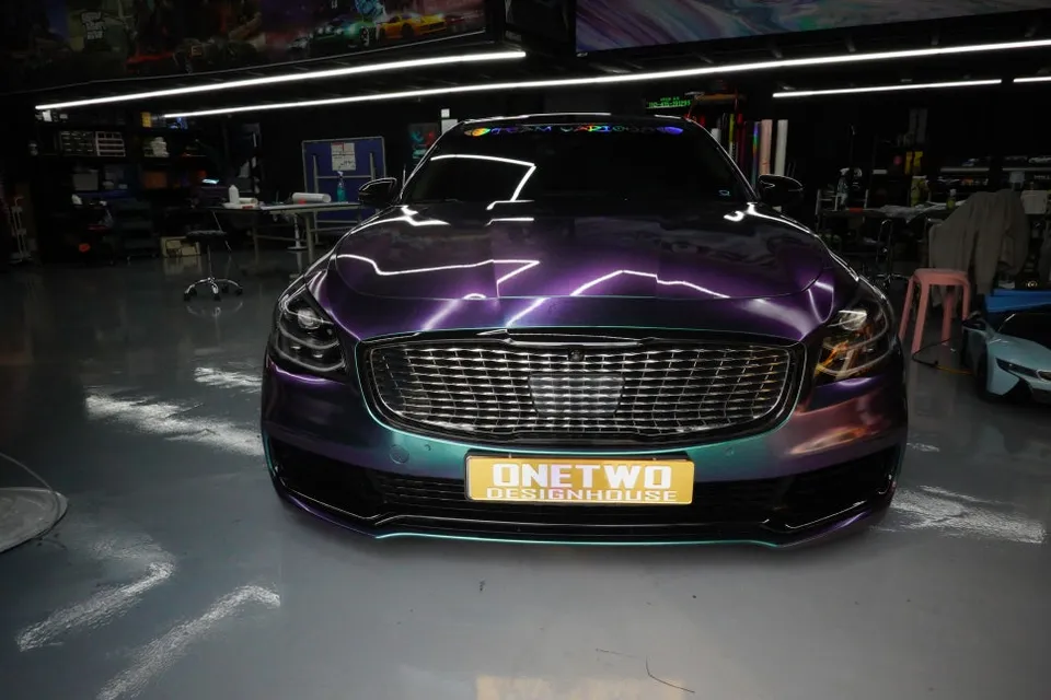 Kia K900のPPF施工事例｜カメレオンカラーの仕上がり 写真