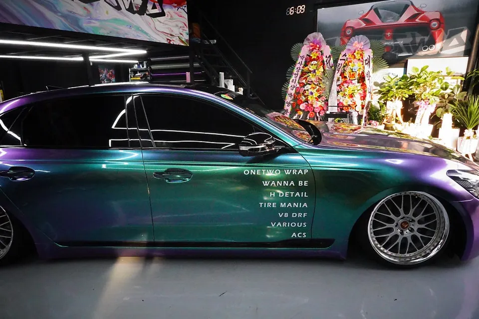 Kia K900のPPF施工事例|カメレオンカラーの仕上がり 施工写真 3-2