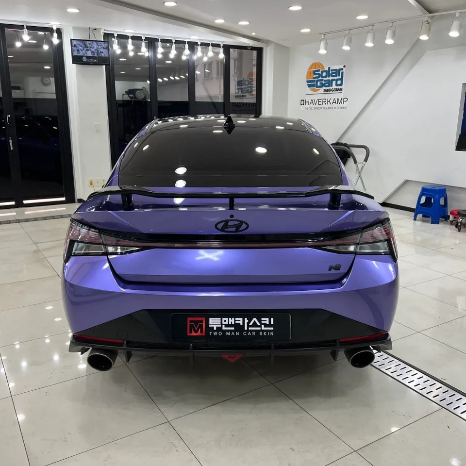 Hyundai Elantra Nのカーラッピング事例|費用目安・仕上がり 施工写真 2-3