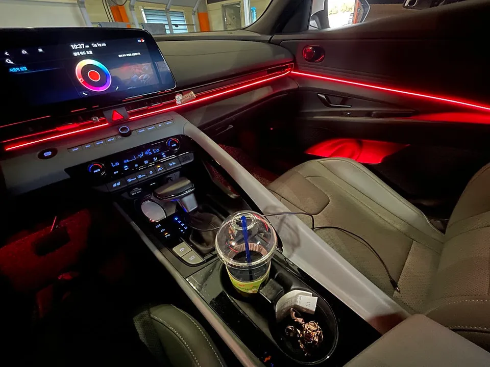Hyundai Elantra CN7 Ambient Lighting Review - Cost & Results photo 2